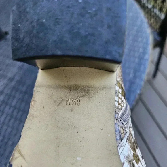 14h & Union Braxen Snake Embossed Block Heel Ankle Boots Women (sz 8.5M) - Picture 8 of 9